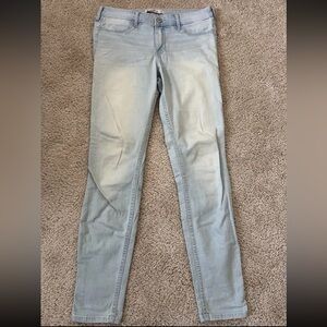 Hollister Light Wash Faded Denim Jegging Jeans Size 7R Y2K